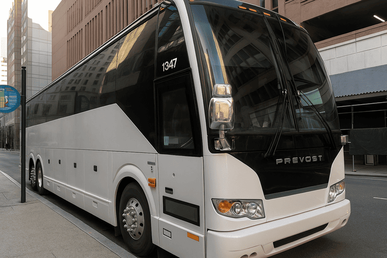 a Charter Bus Rental Long Island coach bus