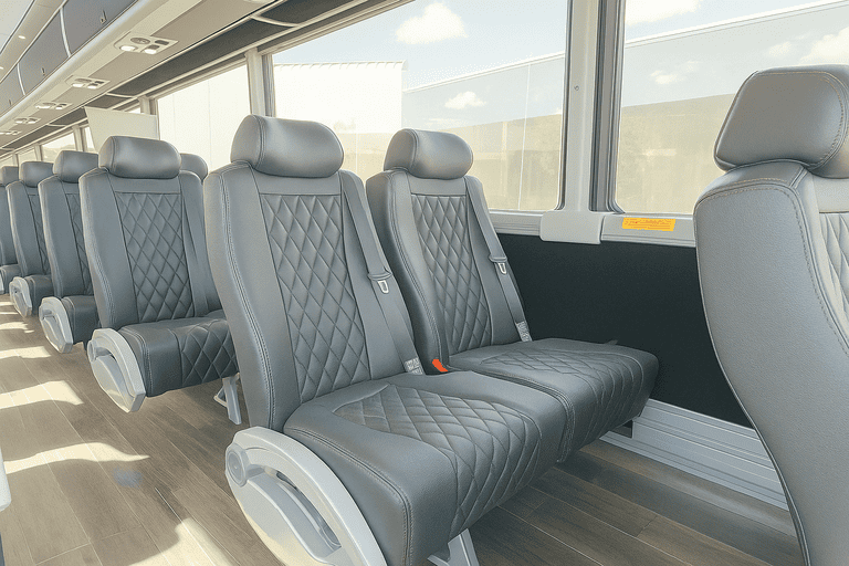 interior of Charter Bus Rental Long Island charter bus